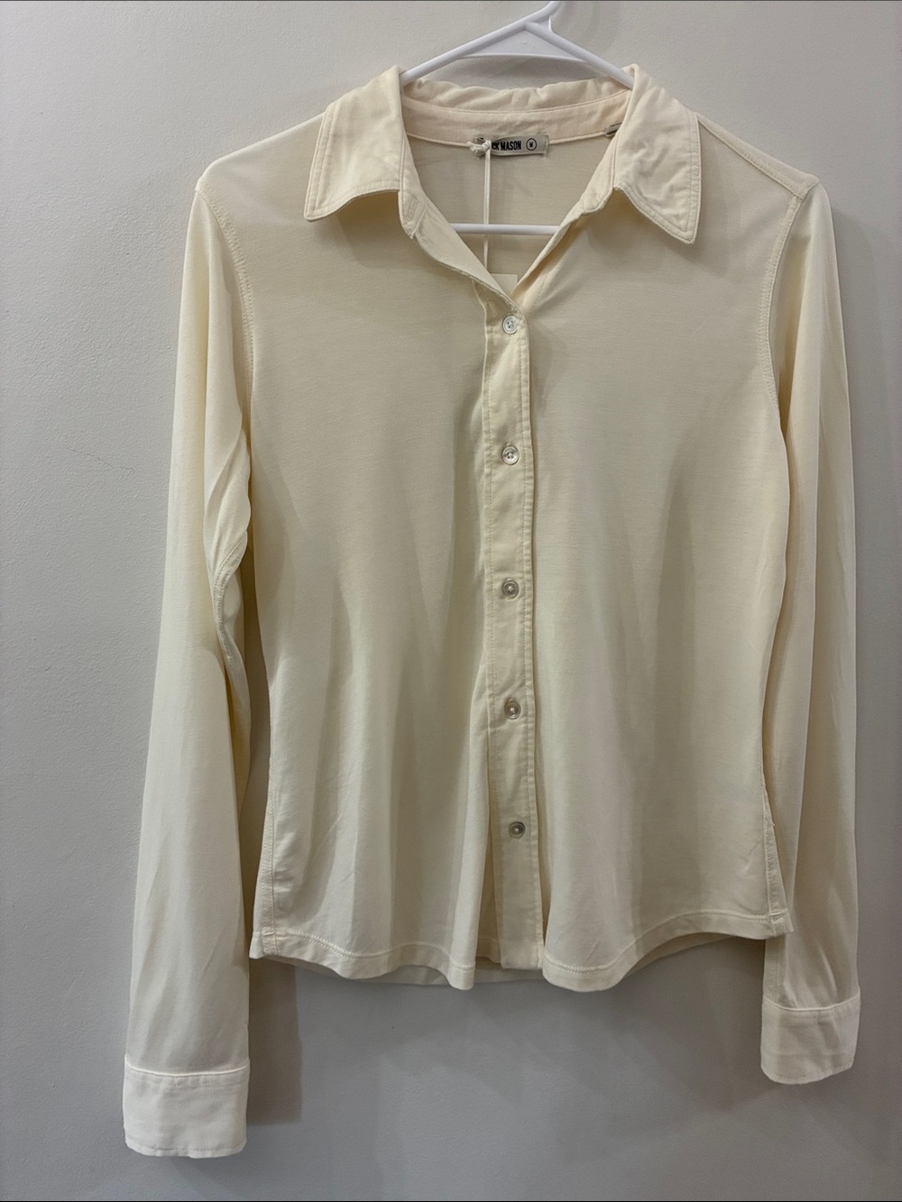 Buck Mason - NWT - Cream Long-Sleeve Button-Up Shirt - Jersey Bungalow Shirt